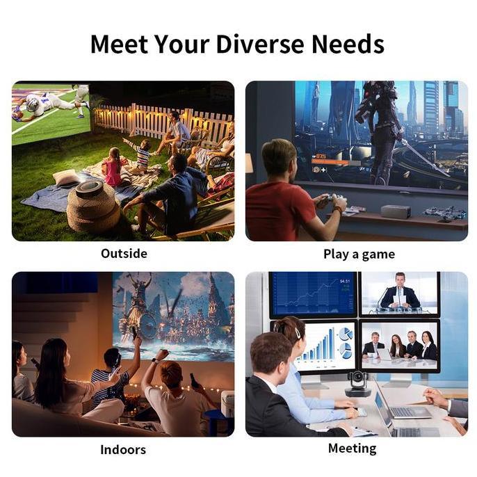 Projector Android 250 Ansi Qiaolet K1Pro Proyektor Android 11 With Stand Home Theather Kualitas Terb