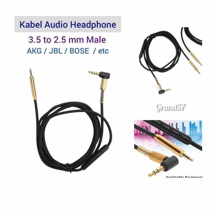 Kabel audio untuk headphone Earphone akg y40 y50 bose qc oe jbl 3.5mm to 2.5mm jack