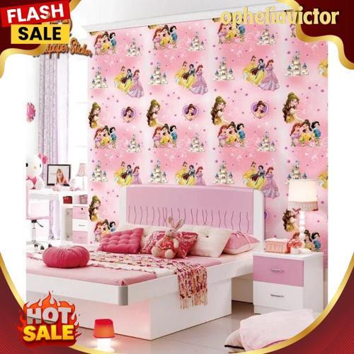 Paling Murah Wallpaper Dinding Kamar Anak Wallpaper Dinding Hellokitty Frozen Wallpaper Dinding Kara