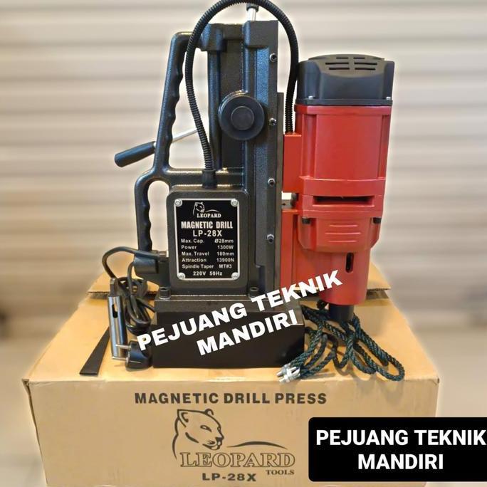 JUHNDE MESIN BOR MAGNET 28MM LEOPARD / MAGNETIC DRILL LEOPARD 28MM BOR MAGNET