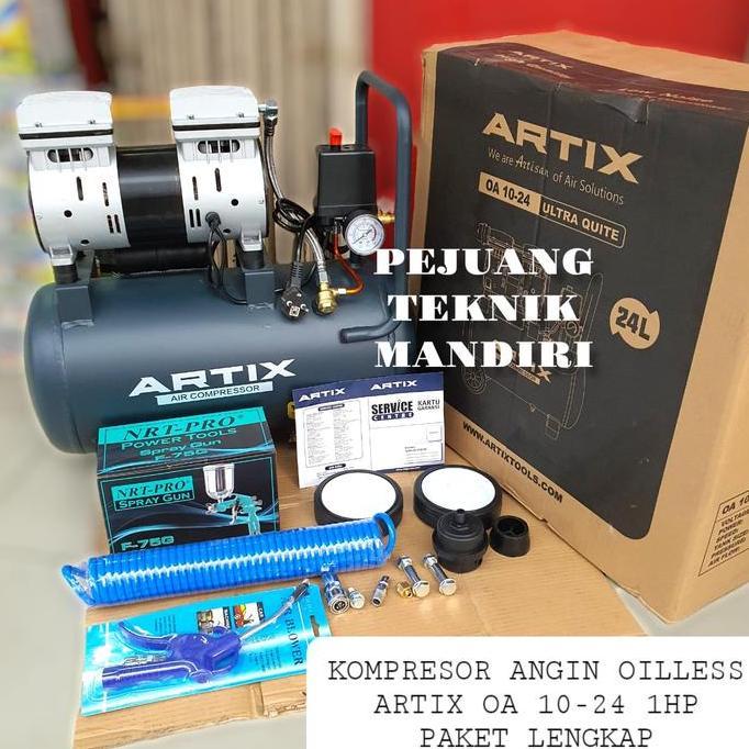 EXAMINER KOMPRESOR ANGIN OILLESS ARTIX OA 1024 / COMPRESSOR 1HP ARTIX OA1024
