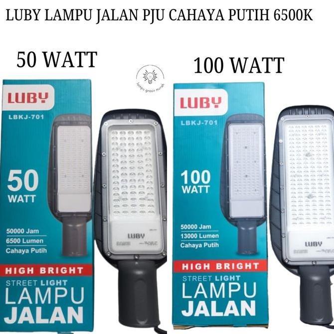 LUBY LAMPU JALAN PJU 50 WATT / 100 WATT CAHAYA PUTIH 6500K STREET LIGHT SNI