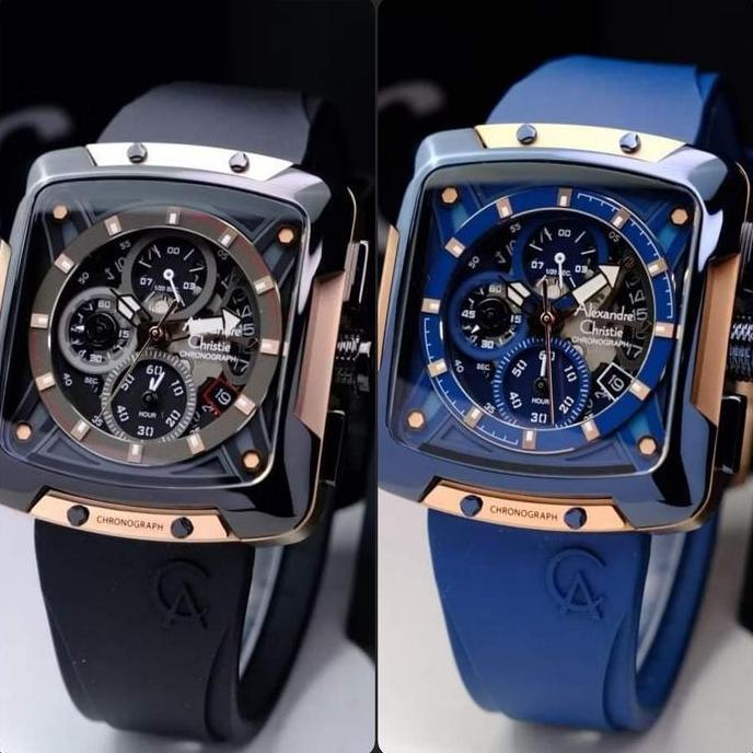 ALEXANDRE CHRISTIE AC3039 AC 3039 full black JAM TANGAN