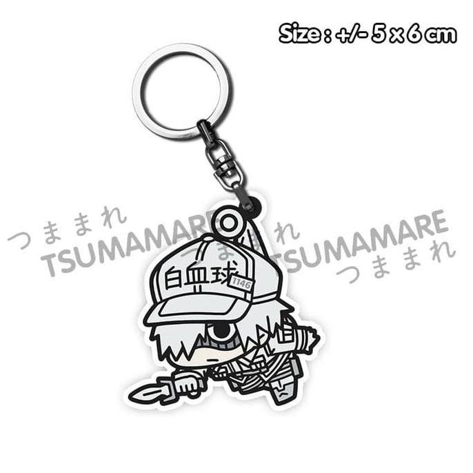 Gantungan Kunci Acrylic Hataraku Saibou : White Blood Cell Neutrofil