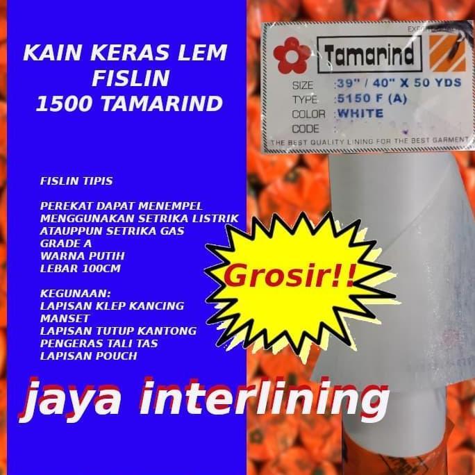 Kain Keras Interlining Fislin Lem 1500F Tamarind Grosir