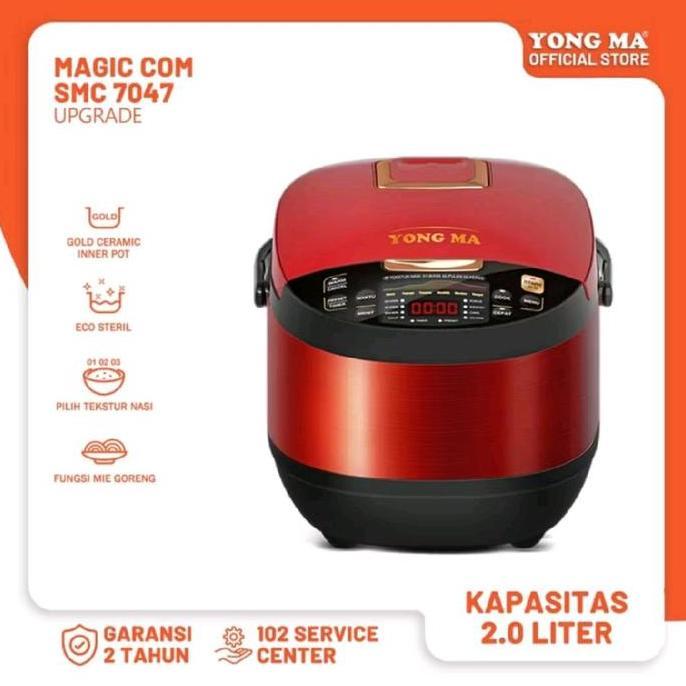 Yong Ma Magic Com SMC 7047 Upgrade Rice Cooker Digital 2.0lt 100% Original Dengan Aksesori Lengkap