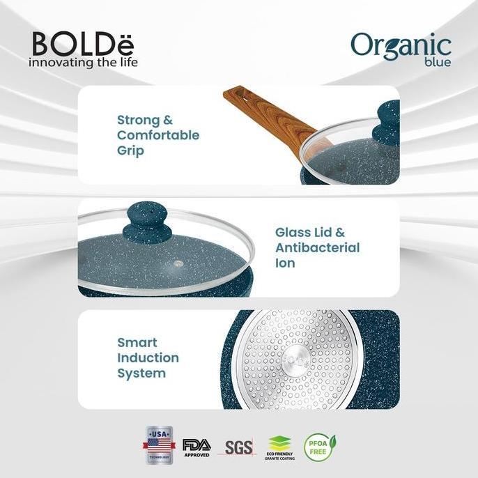 BOLDe Organic Green Pan Set 5Pcs - PANCI SET 5 pcs
