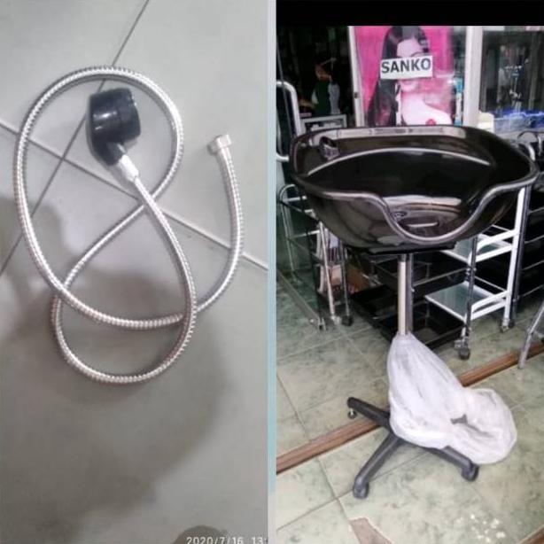 Washbak Keramas Portabel Set/Washbak Keramas Plus Shower/Tempat Cuci Rambut Set/Wasbak Salon