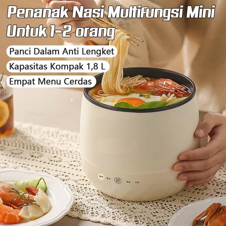 Panci Sup Penanak Nasi Multifungsi Anti Lengket 1,6L/1,8L Bernilai Tinggi 450W/Warna Mini