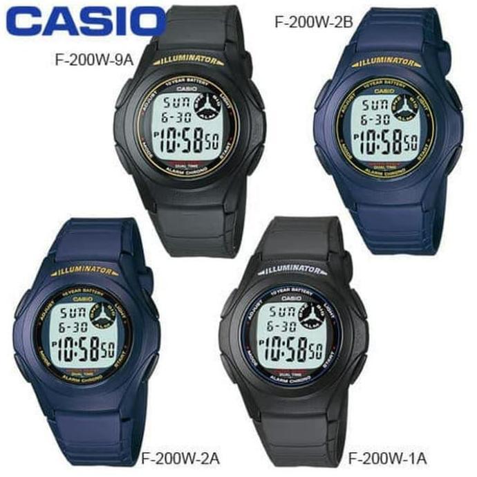 CASIO F-200W-1ADF 2ADF 2BDF 9ADF F200W ORIGINAL