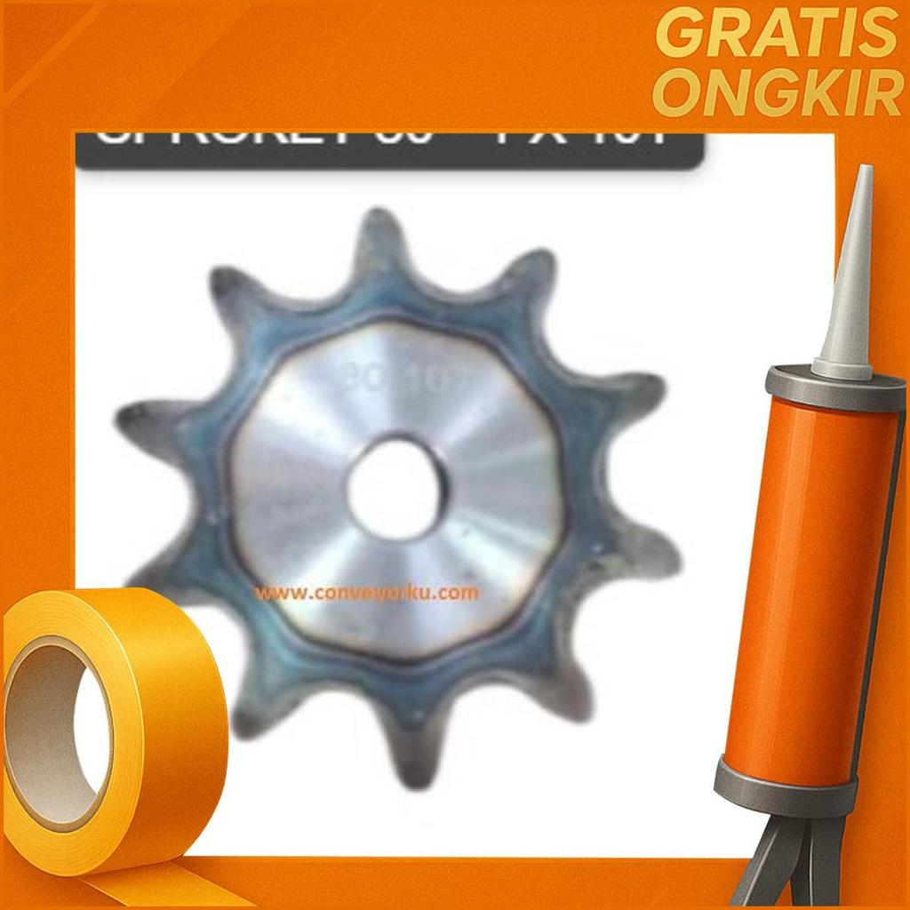 Sproket Rs 80 Single 10T Konde Tipe B ( Standard )