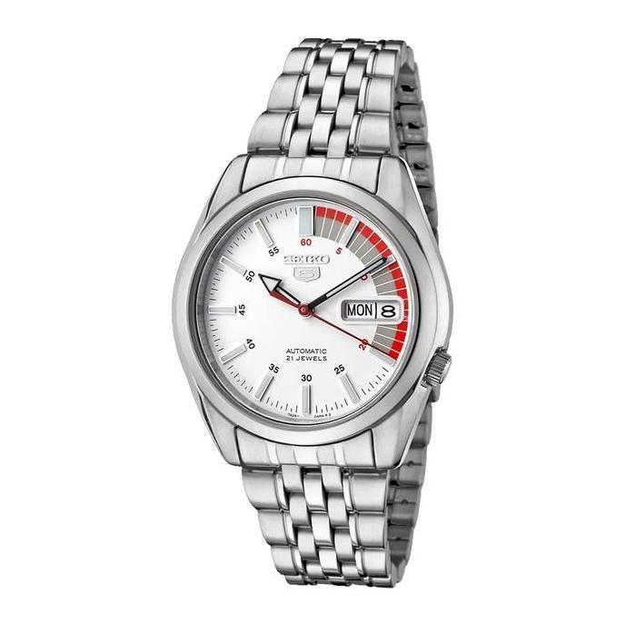 Jam Tangan Pria Seiko 5 Sport SNK369K1 White Dial Stainless Steel Strap