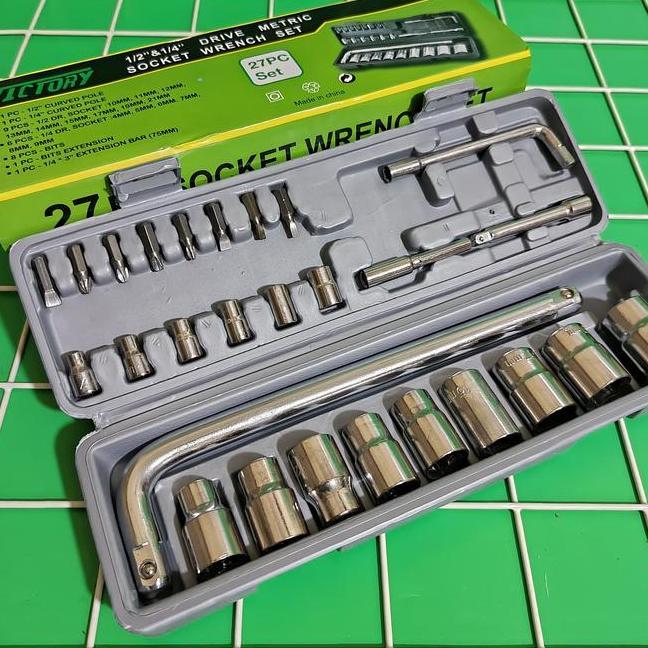 Kunci Set Kunci Sok 27 Pcs Soet Set Kunci Sho 27 Pcs 12 Inch Ready Kunci Sok Tekiro Lengkap 1 Set Ko