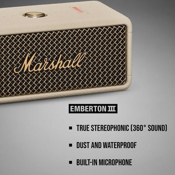 Marshall Emberton III Portable Speaker - Cream