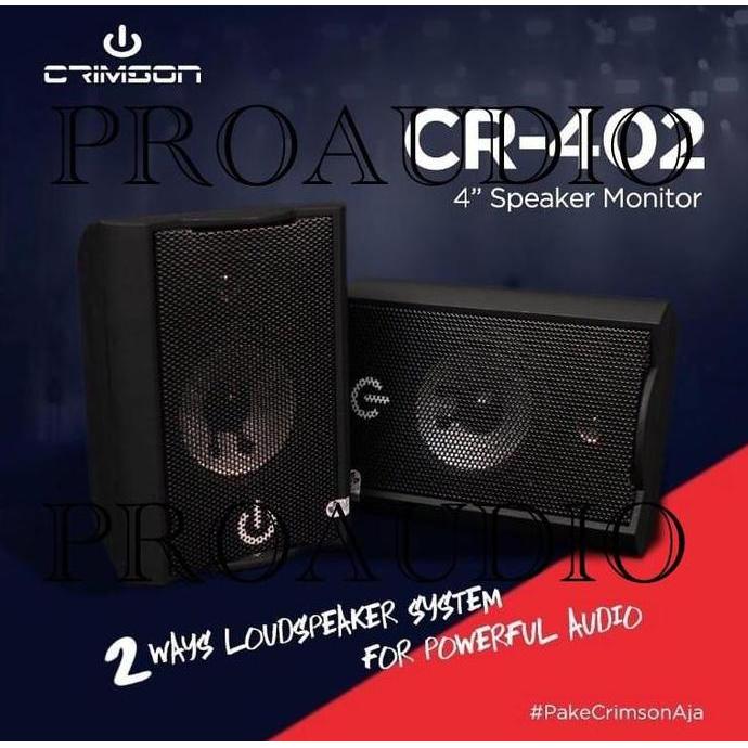Speaker Pasif 4 Inch 2 Way Monitor Crimson CR-402 CR402 CR 402
