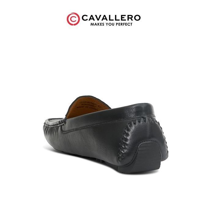 Sepatu Pria Casual Loafers Cavallero Winsgrey Black Flat Shoes EA