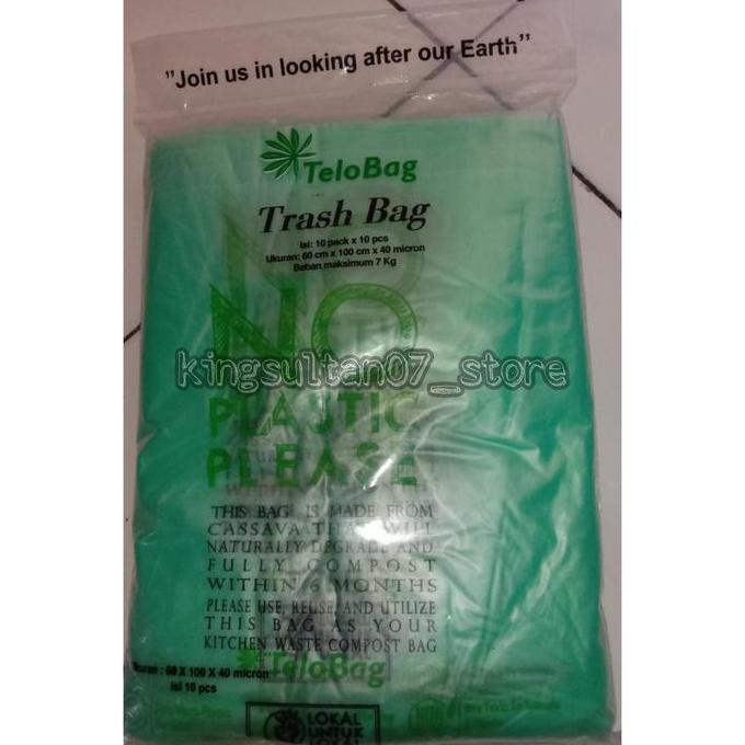 TERMURAH - Kantong Sampah Organik Telobag 60x100 Cm Set 10 Pcs