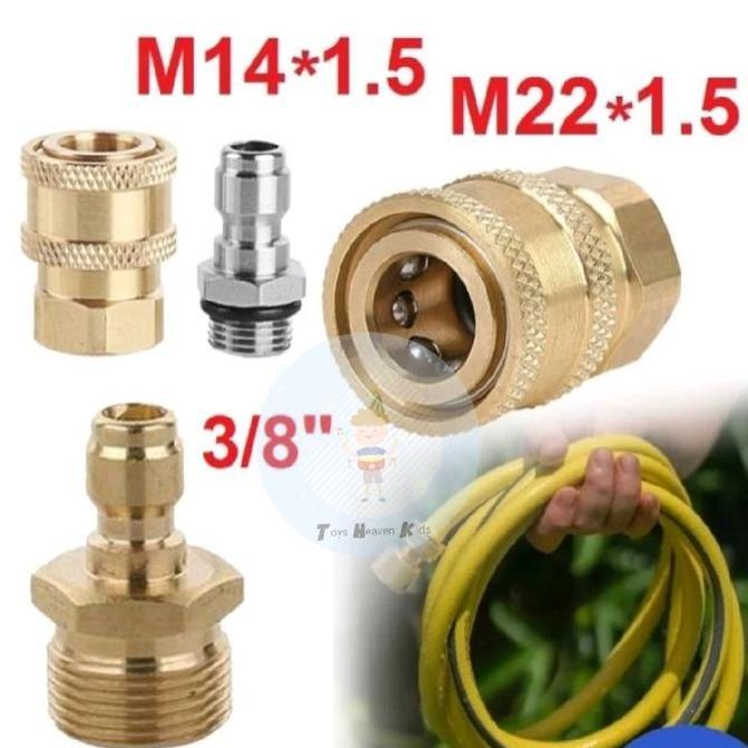 Coupler Nepel Angin Adaptor M22x1.5 Male Female M14x1.5 Quick Release