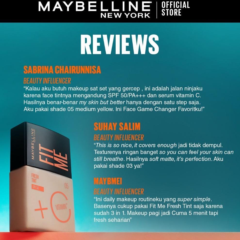 Maybelline Official Fit Me Fresh Tint 3 In 1 30Ml Skin Tint Foundation Tinted Sunscreen Spf 50 Pa+++
