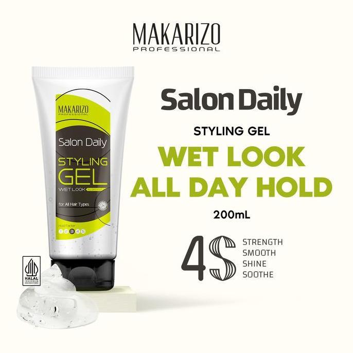 Kyusellershops - Makarizo Professional Salon Daily Styling Gel 200G - Hair Gel Salon Profesional