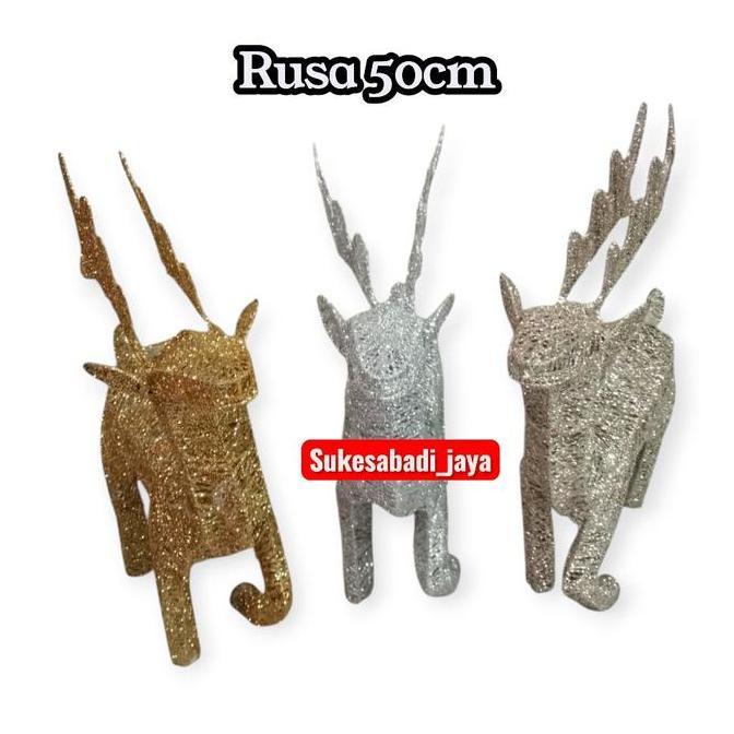 Pajangan Natal Rusa Tanduk Ukuran 30CM-50CM /Dekorasi Hiasan Natal CHRISTMAS REINDEER Ornament Kado 
