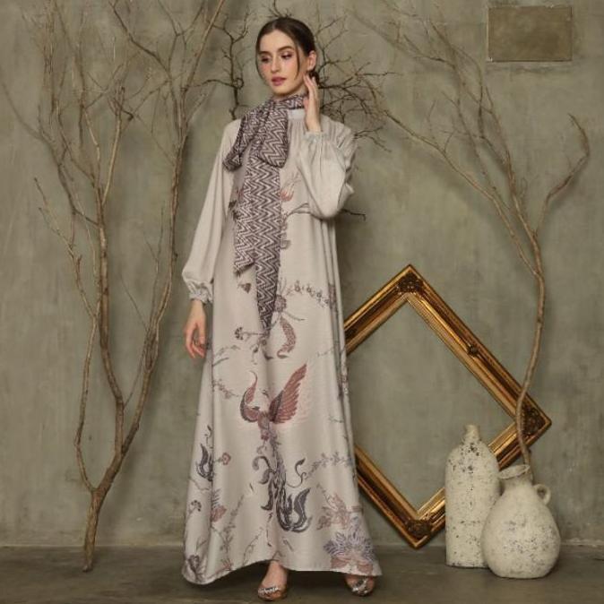 Karimake - Astrapia Dress Color Latte | Gamis Signature | Gamis Exclus