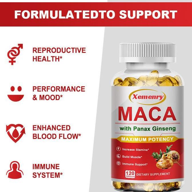 Xemenry - Mengandung Panax Ginseng, Ashwagandha, Saw Palmetto, Lada Hitam, Akar Maca, Shilajit - Men