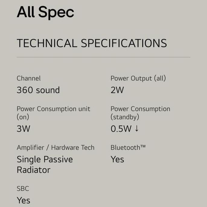 PORTABLE SPEAKER LG PH1 BLUETOOTH / LG PH1 XBOOM SPEAKER BLUETOOTH