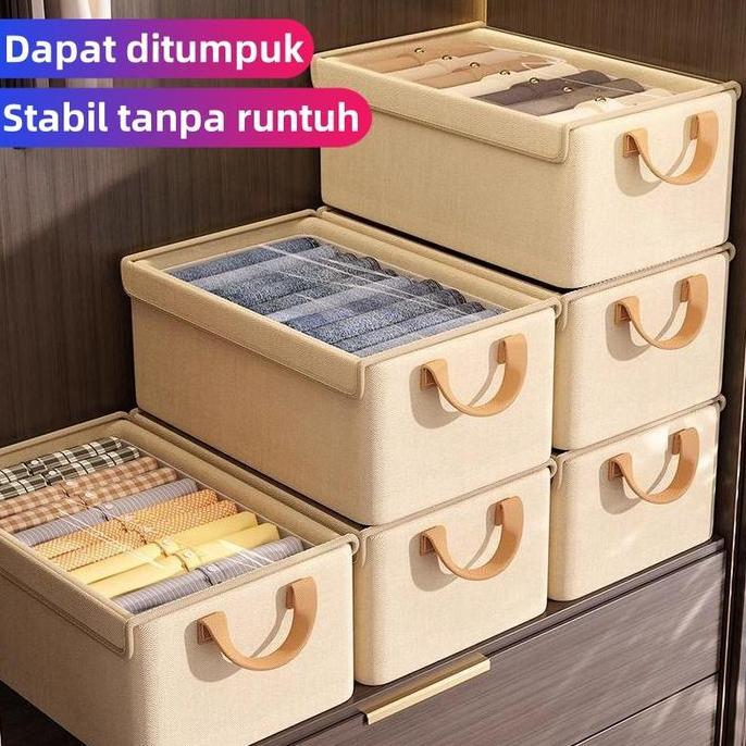 Peningkatan Baru Storage box Rangka Baja Tutup super Storage box organizer tahan debu dan kelembaban