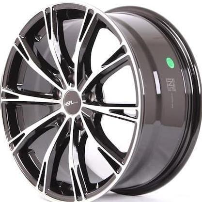 Velg Mobil Ring 17 HSR TAKIKAWA Lebar Pelek 7,5 Hole 5 Hitam Polis SKR