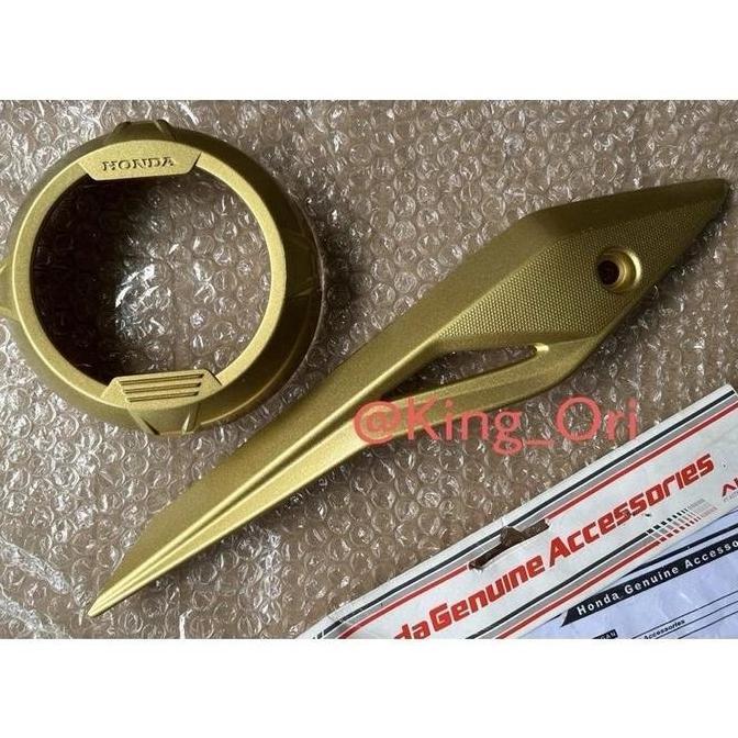 Garnish Knalpot Garnish Kipas Honda Beat Deluxe 2020-2022 Ori Gold