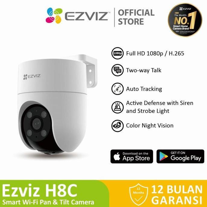 Ezviz H8C Outdoor Cctv Pan & Tilt Wifi Ip Camera Auto Tracking 1080P Kualitas Terbaik Harga Termurah