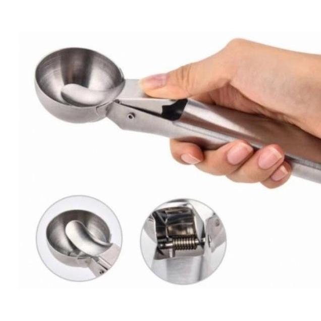 Cof3 Scoop Ice Cream Stainless Steel Diameter 4 Cm Sendok Eskrim Skop Es