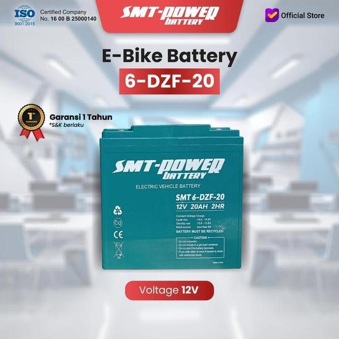 SMT-POWER Baterai UPS Samoto BATTERY KERING Aki Cas Batere Kering Selis SMT Power 6DZF20 12V 20Ah Se