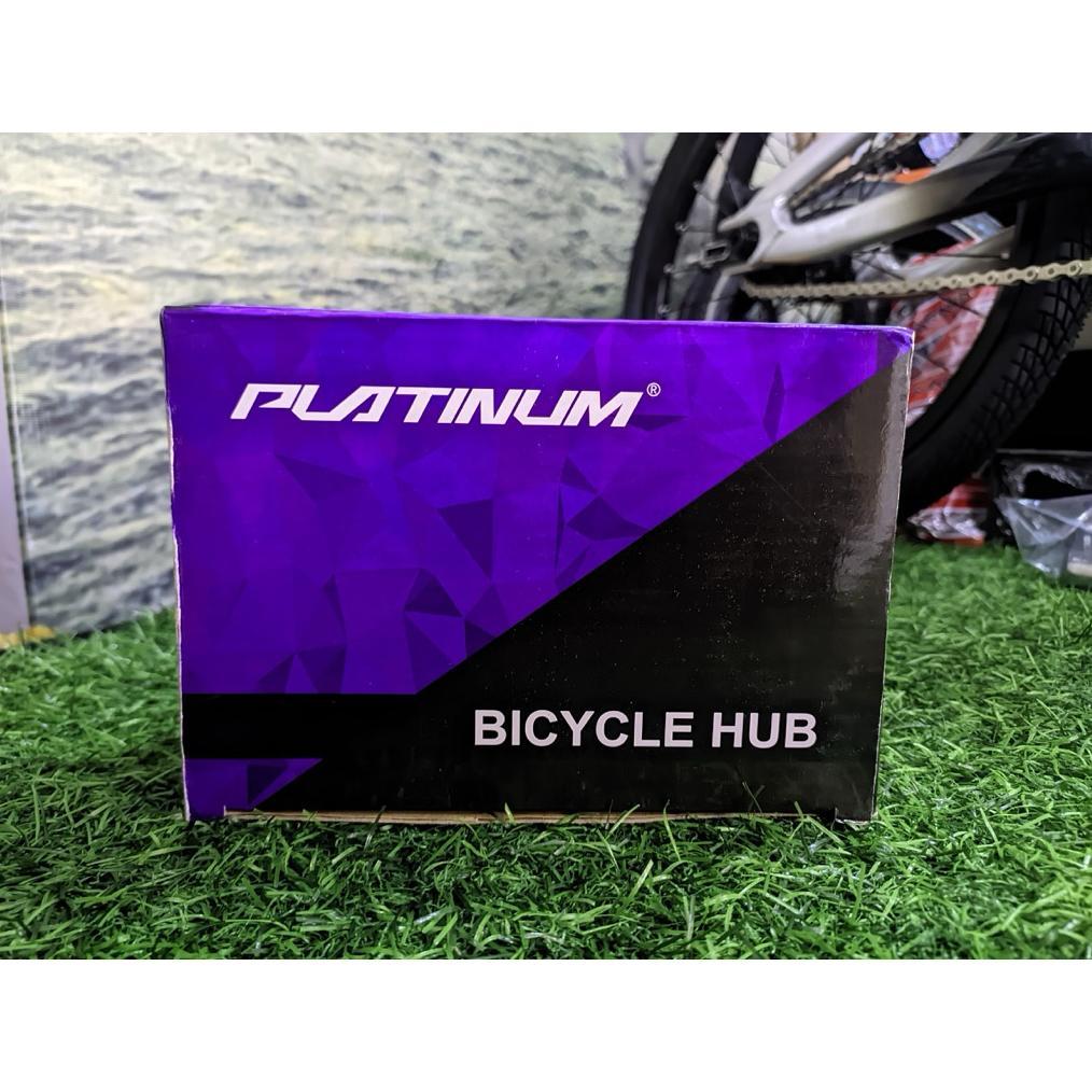 New Stok Hub Freehub Nap Bos Sepeda PLATINUM Drat 36 Hole Silver Bearing SET (Depan Belakang)