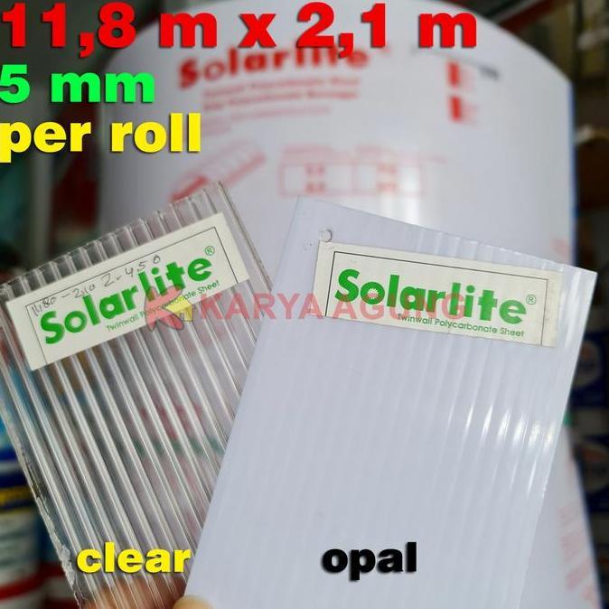 ATAP POLYCARBONATE 5 MM SOLARLITE / FIBER KANOPI POLIKARBONAT BERONGGA 5MM ORIGINAL DAN TERPERCAYA