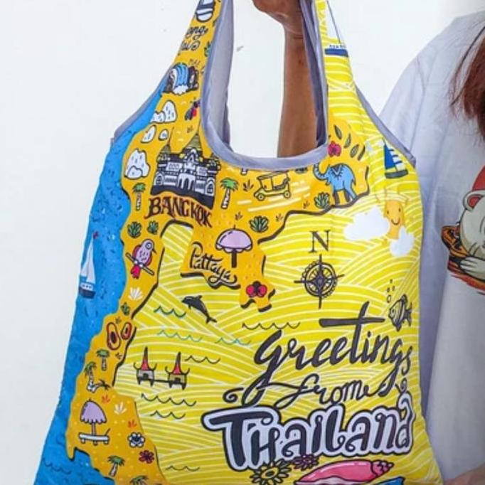 SOUVERNIR/OLEH OLEH TAS BELANJA LIPAT WATERPROOF THAILAND (S)