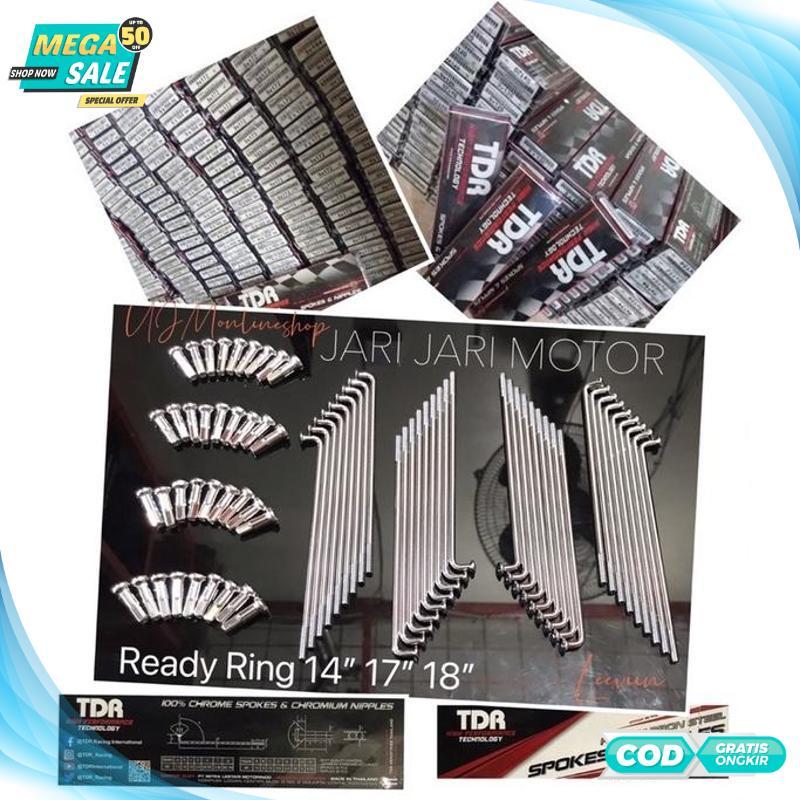 Diskon Jari Jari Chrome Original Merk TDR Jeruji Motor Chrome Ring 14 & 17 Ruji Ring 14 ,Ruji Ring 1