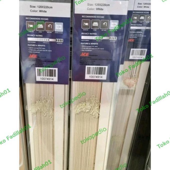 KRIS FORHOM Venetian Blind 120x220 cm pvc / Tirai Gulung Pvc 120x220cm