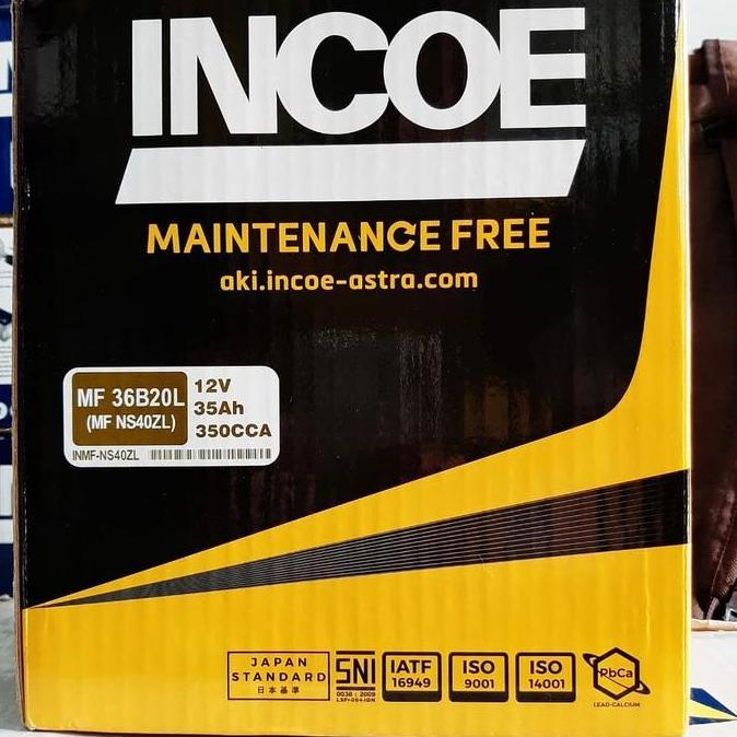 TERMURAH - Aki accu mobil Agya, Ayla, Calya, Sigra NS40ZL INCOE MF Aki kering