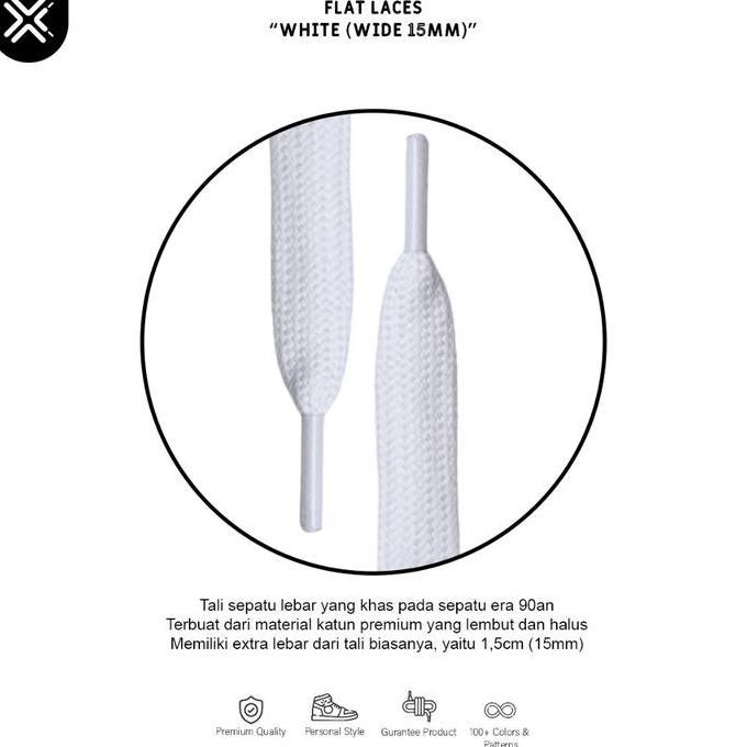 TALI SEPATU GEMUK LEBAR 1,5CM / TALI SEPATU GENDUT