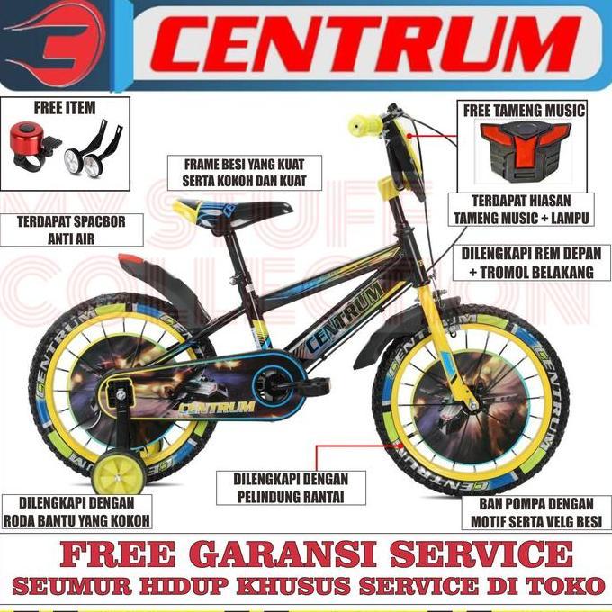 Promo SEPEDA BMX 16 CENTRUM BY PACIFIC SERI GALAXY BAN POMPA FRAME HI TEEN STEEL COCOK USIA 4 - 7 TA