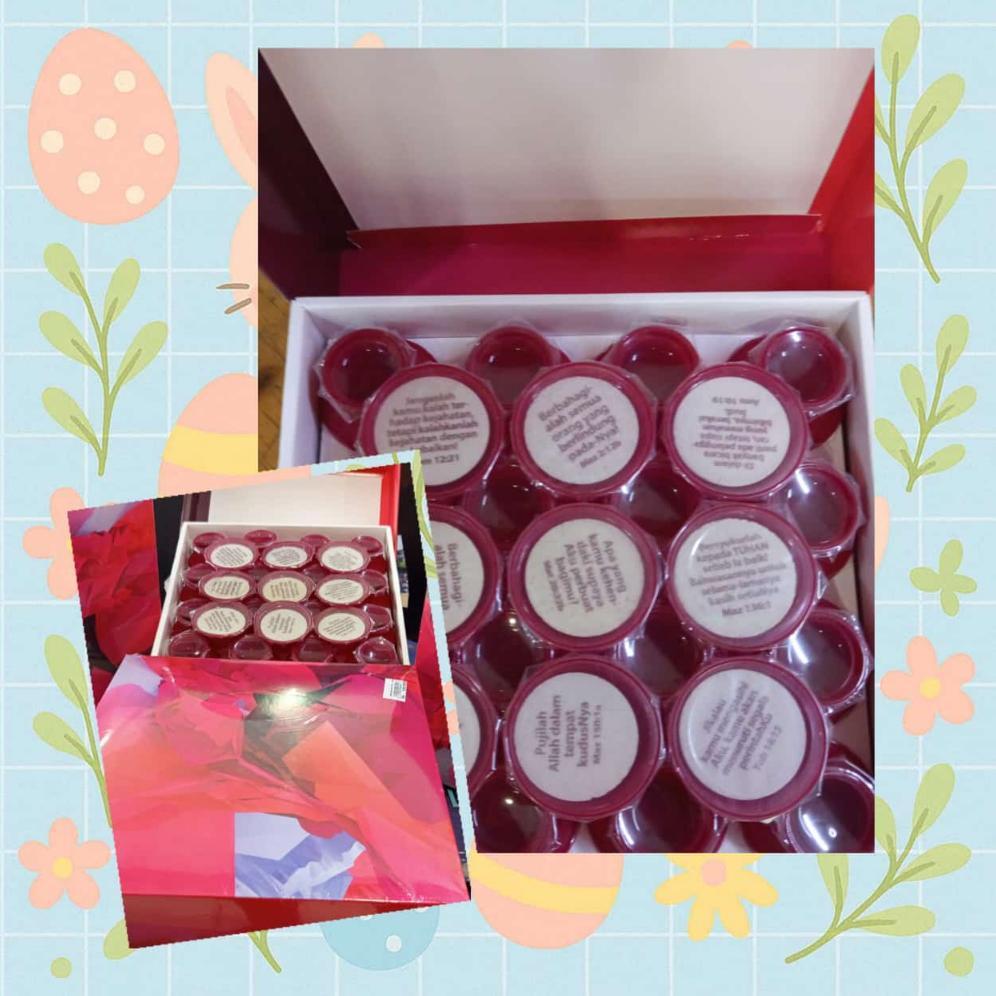 Anggur Perjamuan Kudus Kemasan CUP + hosti Ayat  ISI 50 MANNA