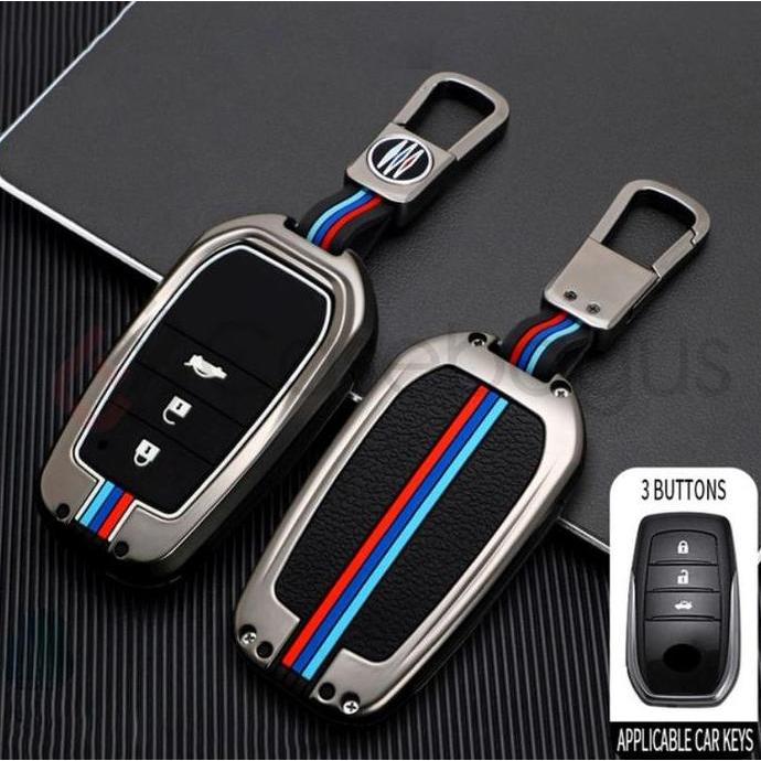 Promo Toyota Fortuner VRZ Alphard - 2in1 Metal Case Kunci Mobil Key Cover COD