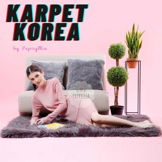 Promo Karpet Lantai Tebal Kasur Busa Bulu Korea 200X150Cm Tebal 3Cm + Busa