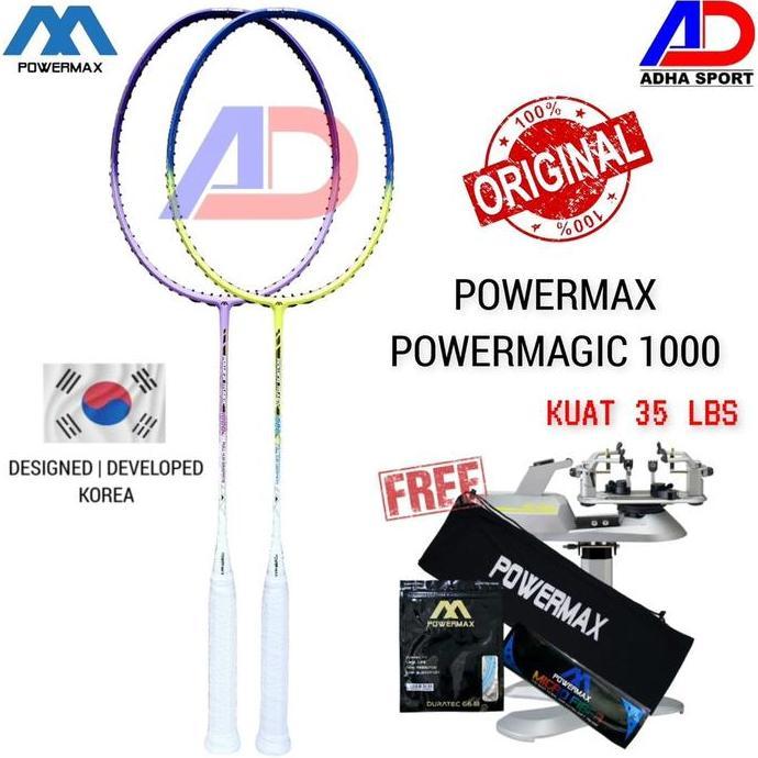 HARGA DISC - New Color  Raket Badminton Powermax POWER MAGIC Original 35 LBS Raket Bulutangkis Murah