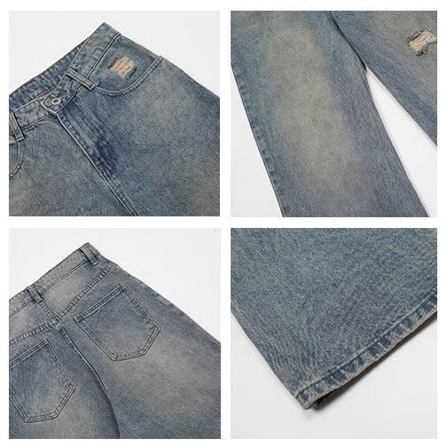 CELANA JEANS PRIA BAGGY PANJANG SOBEK BAGGY DEWASA COWOK RIPPED DENIM PANTS KOREAN STYLE BEST PRODUC