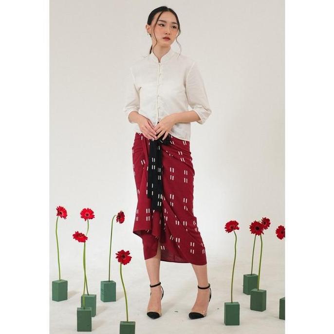 Kichi Batik Setelan Maylin OW Ningta Maroon murah