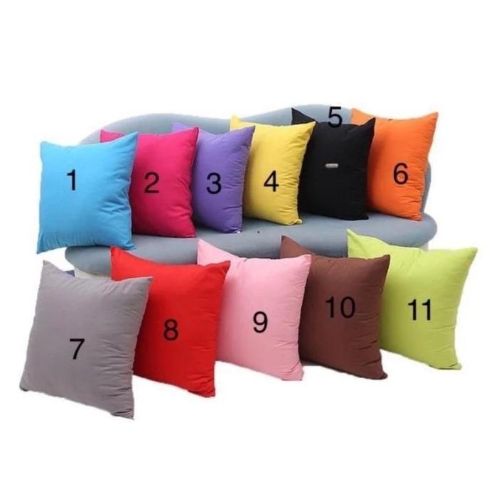 sarung bantal sofa polos