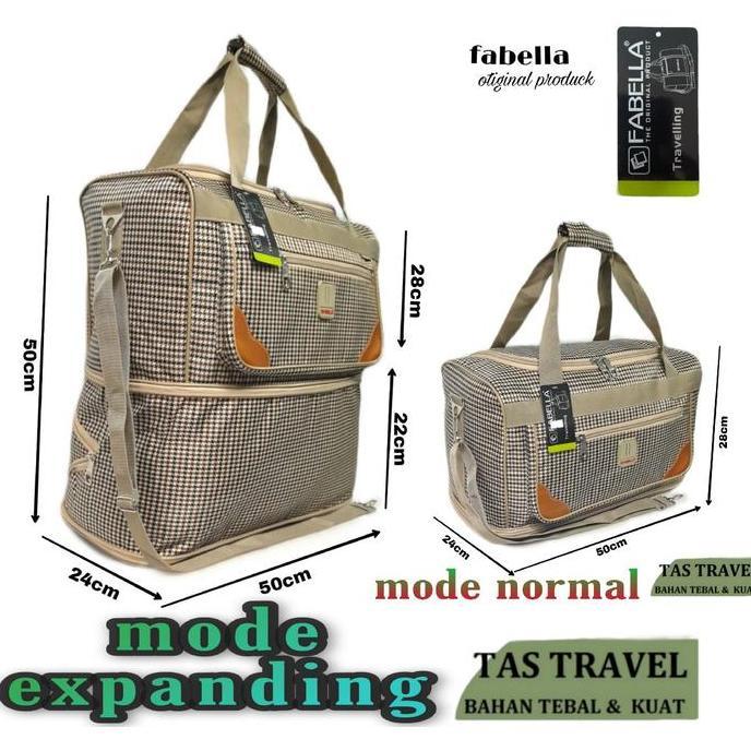 New Tas pakaian fabella Tasl tingkat tas travel besar tas jalan jalan tas mudik tas multifungsi tas 